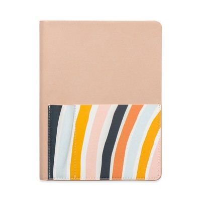 Leatherette Storage Journal Khaki Rainbow - DesignWorks Ink: Faux Leather, Lined Paper, Pocket, 192 Pages, Teen & All Ages