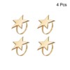Unique Bargains Dining Table Decorations Alloy Decorative Star-shaped Napkin Rings 4 Pcs - 3 of 4