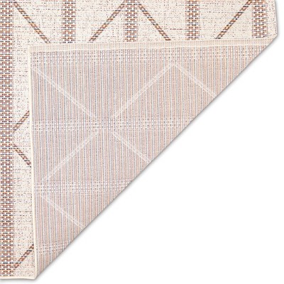 Avena Ivory Diamond Flatwoven Indoor/Outdoor Rug, 3'3" x 4'11"