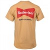 Mens Budweiser King of Beers Retro Logo Front and Back Print T-Shirt - 3 of 4