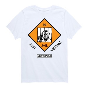 Boys' - Monopoly - In Jail Just Visiting Short Sleeve Graphic T-Shirt - 1 of 4