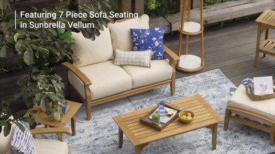 Catarina Living Room Collection (Beige/Teal) – Fully Furnished