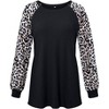 Women's Leopard Raglan Top - Shirley Stone - 3 of 3