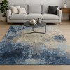 HomeRoots 8' X 10' Blue Abstract Hand Knotted Area Rug - 2 of 4