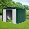 6x8ft Metal Garden Shed with Window & Hinged Door, Outdoor Storage Shed with Lock,  Weatherproof - Coolbibila - 2 of 4
