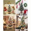 3 Ft Prelit Premium Snow Flocked Artificial Christmas Tree with 8 Mode Warm White Led - 3 of 4