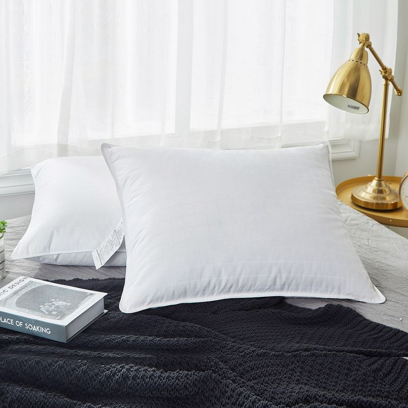 Peace Nest White Goose Feather Down Pillows, Pillow-in-a-pillow Design, 300TC Cotton Cover, 4 of 7