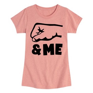 Girls' - Instant Message - Daddy And Me Fist Bump Fitted Short Sleeve Graphic T-Shirt - 1 of 4