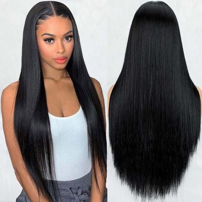 Jessie's Wig 26 Inch Silky Straight Layered Wig Synthetic Hair Natural Black Color 1 Pc/Pack