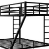 NicBex Twin XL over Queen Bunk Bed Metal Frame Bed Frame with Guardrails and 2 Ladder, No Box Spring Required, Space Saving - 4 of 4