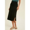 Women's Ribbed Midi Sweater Skirt - WISHLIST - 3 of 4