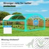 XBRIGH Large Metal Chicken Coop Walk-in Poultry Cage Chicken Run Pen Duck House with Waterproof and Anti-Ultraviolet for Outdoor Farm Use Spire Roof - 3 of 4