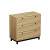 3 Drawer Dresser For Bedroom 30.31" Chest Of Drawers With Storage Dresser With Rope Woven Drawer - 2 of 4