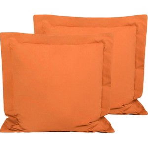 2 Pack Brushed Microfiber Super Soft Euro Pillow Shams, 26x26 Inches - NTBAY - 1 of 4