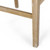 30.5" Upholstered Counter Stool with Armrests and Rubberwood Frame, Modern Comfortable Bar & Kitchen Seating - 3 of 4