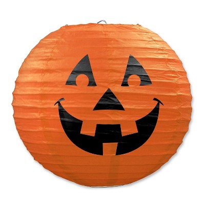 Beistle 9 1/2" J O L Paper Lanterns Orange 6/Pack 00571