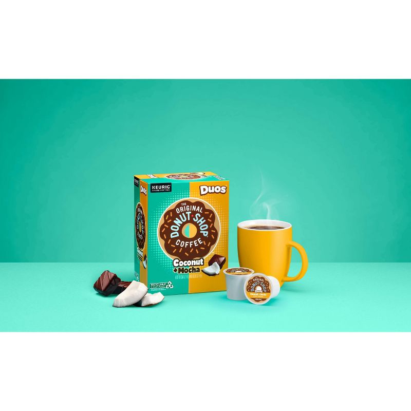 The Original Donut Shop Duos Coconut + Mocha Keurig Single-Serve K-Cup Coffee Pods, Medium Roast Coffee - 24ct, 5 of 12