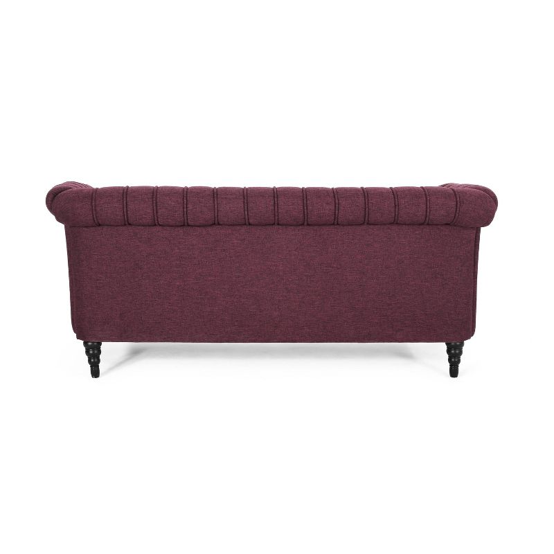 Barneyville Traditional Chesterfield Sofa Wine - Christopher Knight Home, 5 of 9