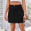 Clearlove Women's Denim Short Skirt for Spring Summer Jeans Dress Washed Fabric with Elastic Waistband for Comfortable Fit Stylish Casual - 2 of 4
