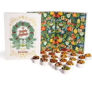 DMSnacks 24 Days Gourmet Nuts & Snacks Advent Calendar | Premium Holiday Snack Gift Box with Mixed Nuts & Treats | Perfect Seasonal Food Gift Set - 1 of 4