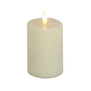 7" HGTV LED Real Motion Flameless Ivory Candle Warm White Lights - National Tree Company