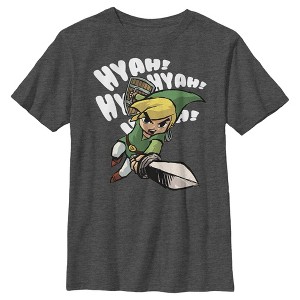 Boy's Nintendo The Legend of Zelda The Windwaker Link Hyah T-Shirt - 1 of 4