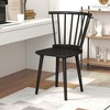 Costway Rubber Wood Windsor Dining Chairs Set of 2 with Spindle Back for Living Room Black/Natural - 4 of 4