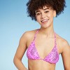 Women's Mini O-Ring Triangle Bikini Top - Wild Fable™ Pink/Silver Paisley Print - image 3 of 4