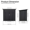 GDFStudio Virginia Modern 6ft x 4ft Outdoor Metal Storage Shed with Two Integrated Punched Vents - 4 of 4