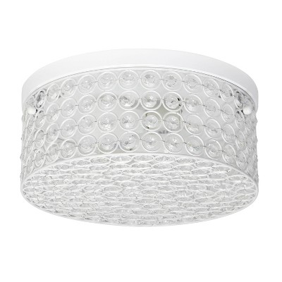 12" Round Elipse Flushmount White - Elegant Designs