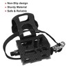 Unique Bargains Bicycle Pedals 9/16'' Spindle Platform with Toe Clips Fixed Foot Strap Cycling Parts Black 1 Pair - 2 of 4