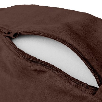 Espresso 26" Sherpa & Suede Orthopedic Snuggery Dog Bed