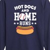 Boys' - Instant Message - Hot Dogs And Home Runs Long Sleeve Graphic T-Shirt - 2 of 4