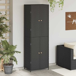 Garden Storage Cabinet Black  vidaXL - 1 of 4