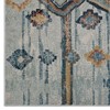 Modway Jenica Distressed Moroccan Abstract Diamond 5x8 Area Rug - Silver Blue/Beige/Brown,  Two-Ply Polypropylene Yarn ,  Tight Low Pile Weave - 2 of 4