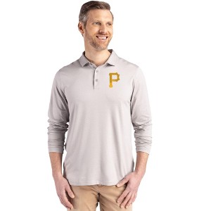 Pittsburgh Pirates Cutter & Buck Coastline Epic Comfort Recycled Mens Long Sleeve Polo - 1 of 1