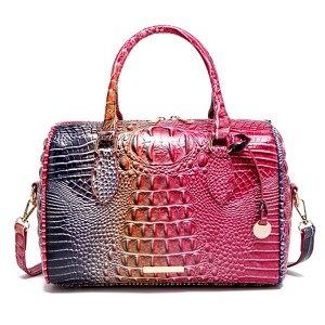 Generic Top-Handle Crocodile Purses For Women Crossbody Leather Bags Trendy Tote - 1 of 4