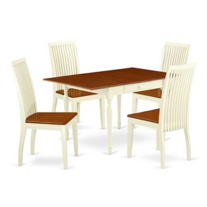 5-Piece Buttermilk and Cherry Solid Wood Top - Dining Room Set  - Seats 4 - 1 of 4