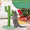 26in Cactus Cat Scratching Post, Cute Cat Scratcher with Natural Sisal Posts & Flower Toppers for Indoor Cats - 3 of 4