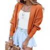 Clearlove Women's Cropped Drop Shoulder Cardigan Long Sleeve Open-Front Knit Shrug Jacket - 2 of 4