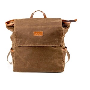 THE DUST COMPANY Leather Backpack In Waxed Cotton Made in USA Brown - 1 of 4