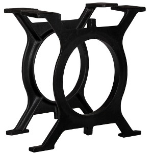 vidaXL Coffee Table Legs 2 pcs O-Frame Cast Iron - 1 of 4