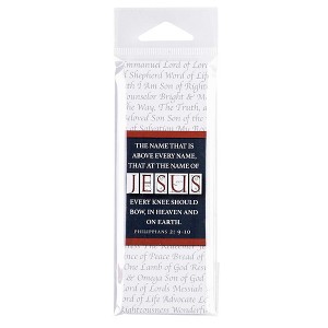 Dicksons BKM-3203 Name Above Every Name White, Red, and Black 5 Inch Paper Place Keeper Bookmark Pack of 12 - 1 of 2