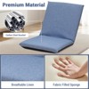 Portable folding floor chair with back support: 6 adjustable positions, for reading, gaming, meditation - 4 of 4