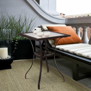 Outdoor Patio Rattan Wicker Bar Square Table Glass Top Yard Garden Furniture NEW - 1 of 4