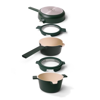 Alva Cookware Neat 5 Piece Ceramic Nonstick Cookware Set All in One Space Saving Non-Toxic Cookware