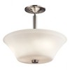 Aubrey 15" 3 Light Semi Flush with Satin Etched Cased Opal in Brushed Nickel - 4 of 4