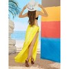 LA LEELA Women's Summer Bikini Wraps Beach Wrap Swimwear Sarong Cover up Skirt Bathing suit Swimsuit Pareo for Women One Size Gold, Sun - 4 of 4