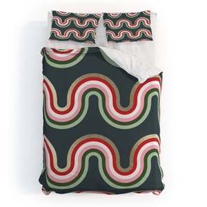 Deny Designs Full/Queen Emanuela Carratoni Festive Rainbow Duvet Cover and Pillow Sham - 1 of 4