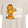 Women's - Garfield - Ask Me If I Care Oversized Graphic T-Shirt - 2 of 4